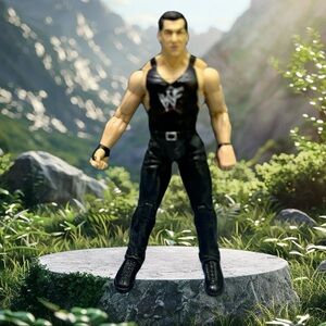 WWE Vince McMahon Action Figure in Black Outfit vintage 1999